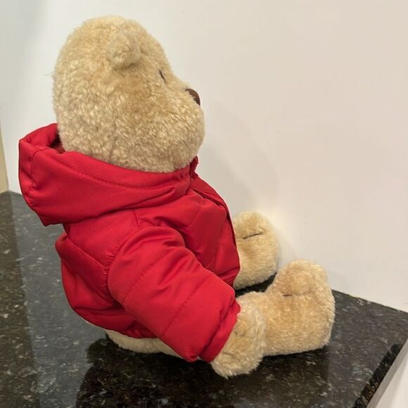 2004 GAP PLUSH BEAR WITH RED PUFFER JACKET. Size 15” - Picture 9 of 11